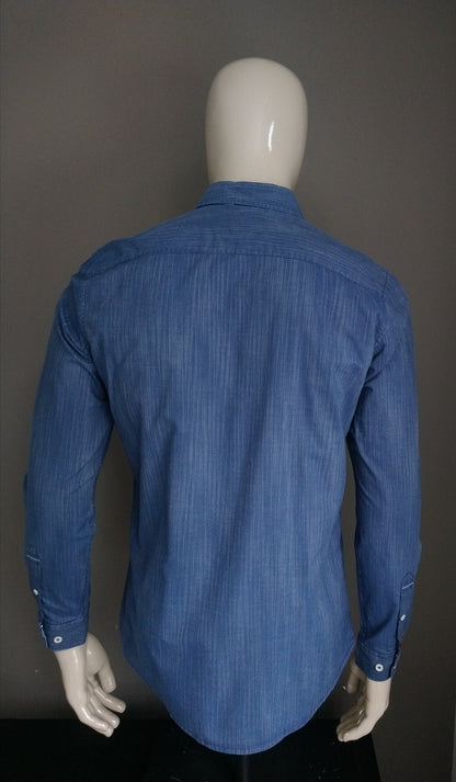 Camicia Bartlett. Strisce blu. Taglia M.