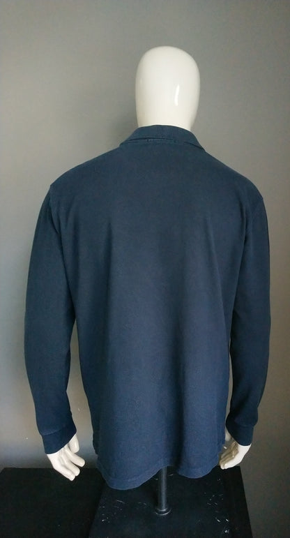 Burlington Polo Pullover. Dunkelblau gefärbt. Größe xl. Baumwolle.