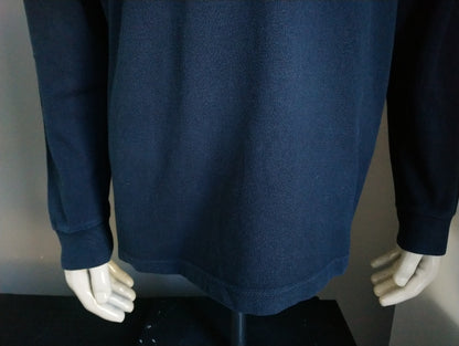 Burlington polo sweater. Dark blue colored. Size XL. Cotton.