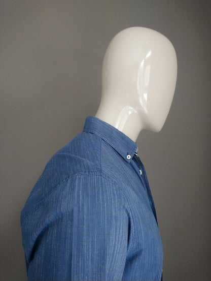 Camicia Bartlett. Strisce blu. Taglia M.