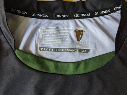 Original Guinness Shit. Grüner beige schwarz gefärbt. Größe xxl / 2xl. strecken.