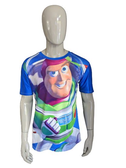 Toy Story Buzz Lightyear Shirt. Impression colorée. Taille L. Stretch.