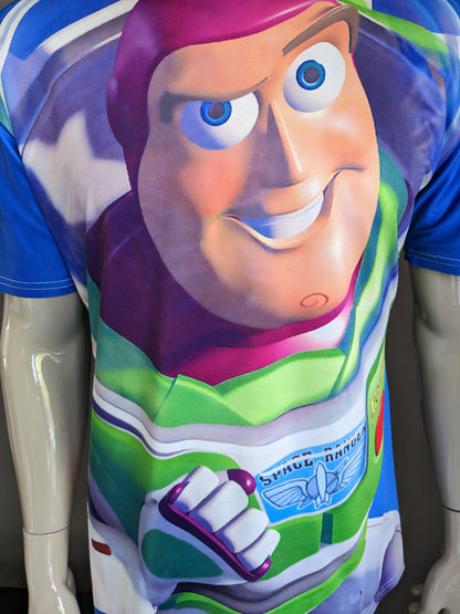 Toy Story Buzz Lightyear Shirt. Impression colorée. Taille L. Stretch.