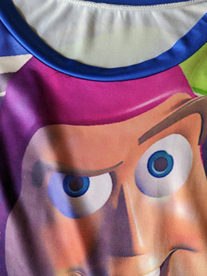 Toy Story Buzz Lightyear Shirt. Impression colorée. Taille L. Stretch.