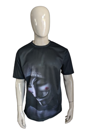 V for Vendetta shirt. Black with print. Size XL.