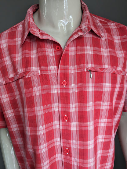 The North Face Outdoor Shirt Short Sleeve. Red white checkered. Size 2XL / XXL.