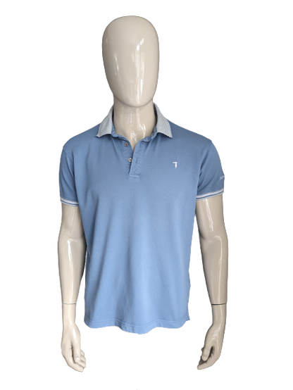 Trussardi Polo. Blue gray colored. Size XL.