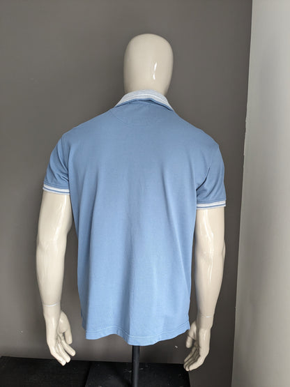 Trussardi Polo. Blue gray colored. Size XL.