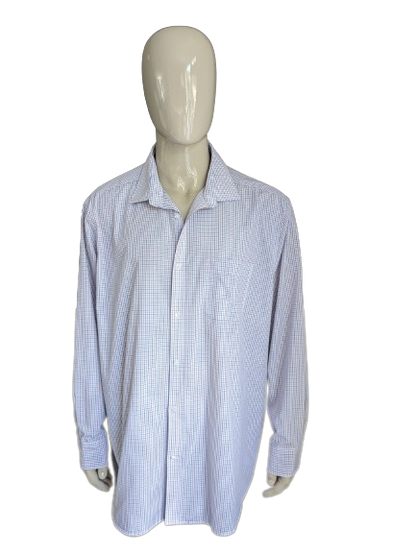 Camicia della collezione Debenhams. A scacchi bianchi blu rosso. Dimensione 4xl / xxxxl. Classic Fit.