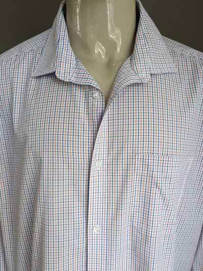 Debenhams Collection Shirt. Red blue white checkered. Size 4XL / XXXXL. Classic Fit.