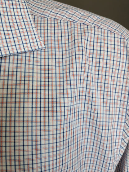 Debenhams Collection Shirt. Red blue white checkered. Size 4XL / XXXXL. Classic Fit.