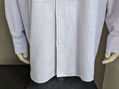 Debenhams Collection Shirt. Red blue white checkered. Size 4XL / XXXXL. Classic Fit.