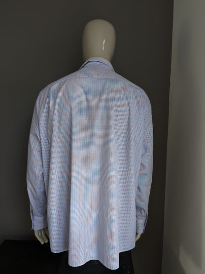 Debenhams Collection Shirt. Red blue white checkered. Size 4XL / XXXXL. Classic Fit.