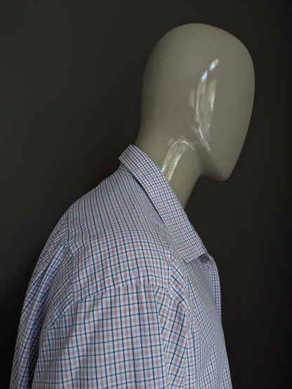 Debenhams Collection Shirt. Red blue white checkered. Size 4XL / XXXXL. Classic Fit.