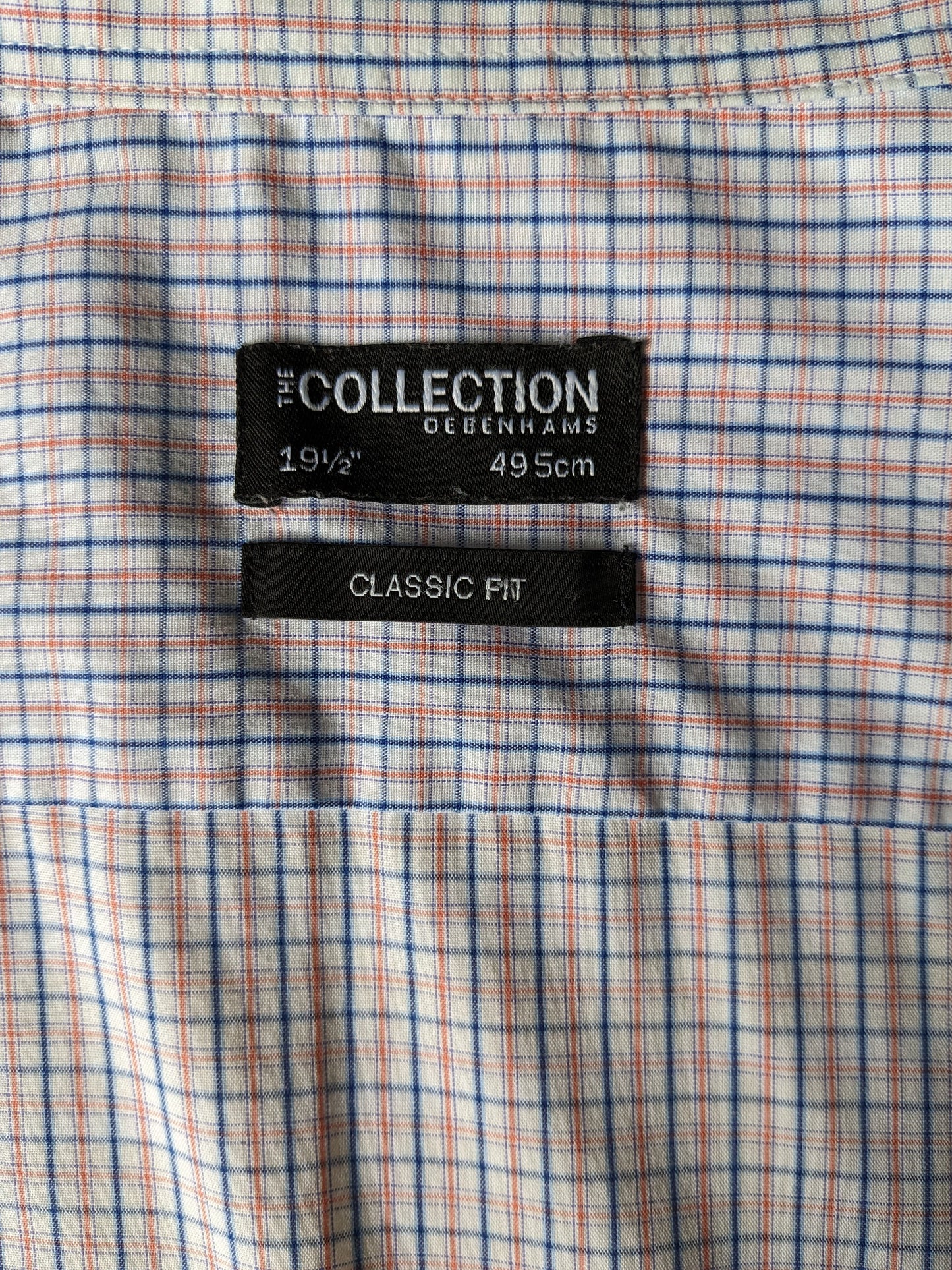 Debenhams Collection Shirt. Rotblauweiß kariert. Größe 4xl / xxxxl. Klassische Passform.