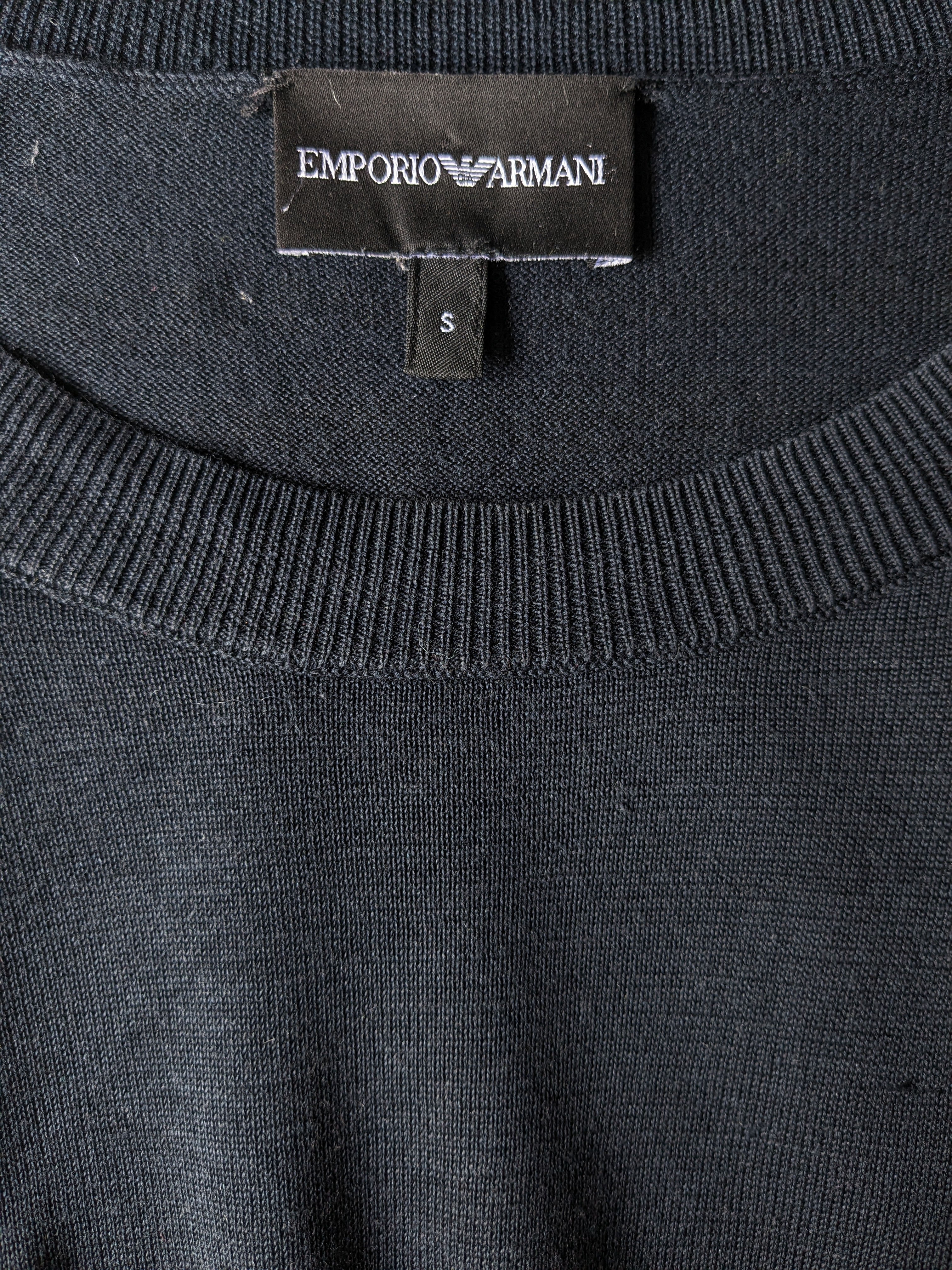 Emporio Armani thin sweater. Blue black colored. Size S. EcoGents