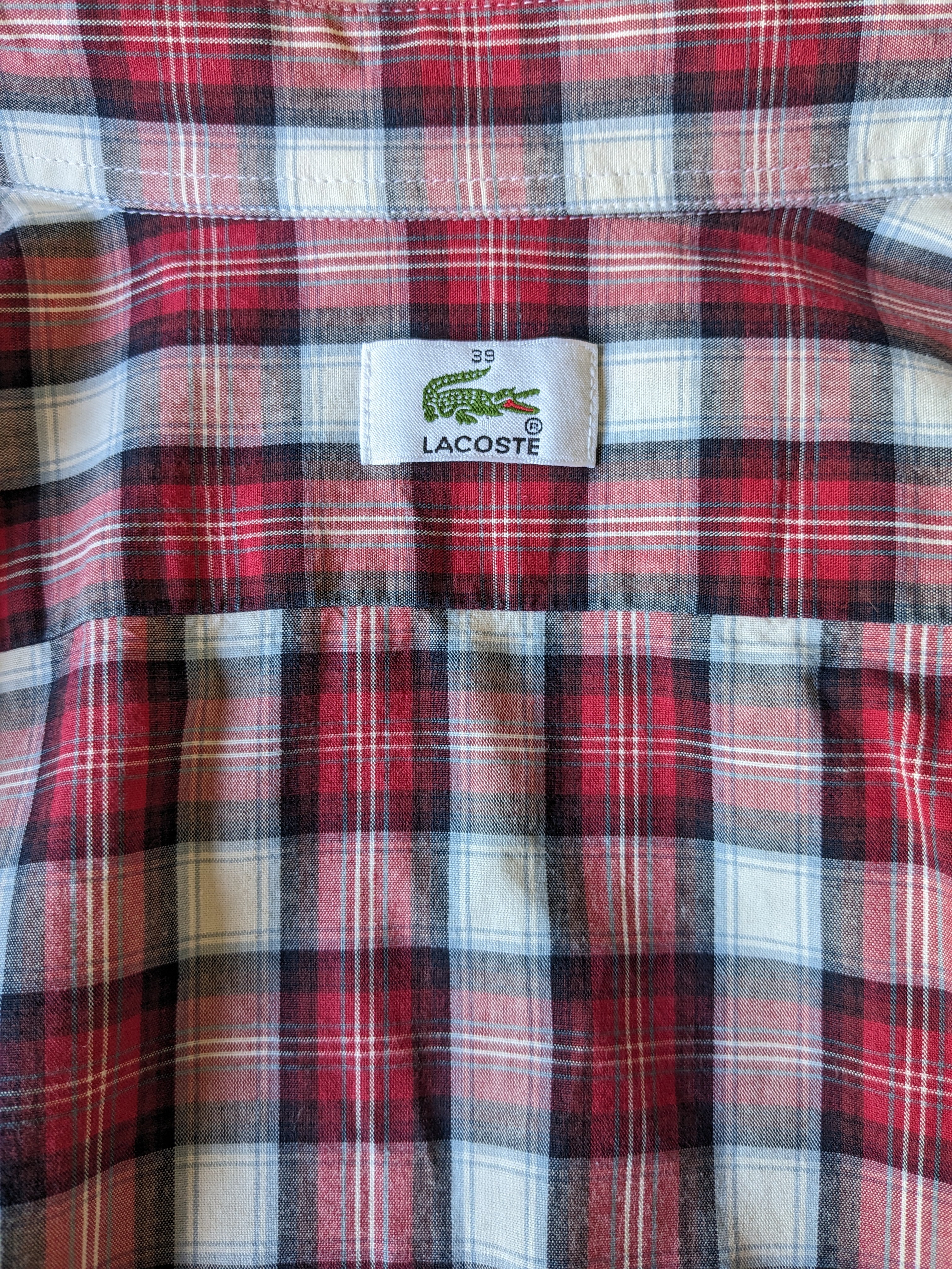 Lacoste plaid shirt new arrivals