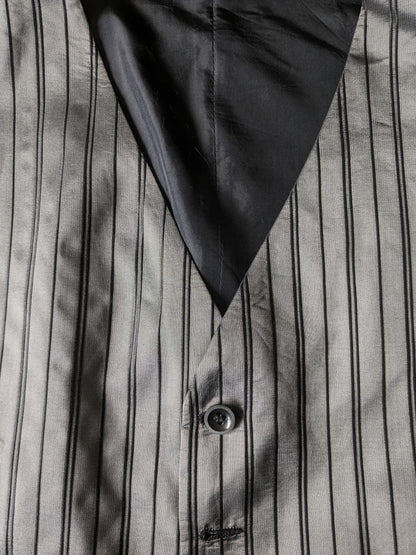 Waistcoat. Gray metallic black striped. Size 23 (46 / s).