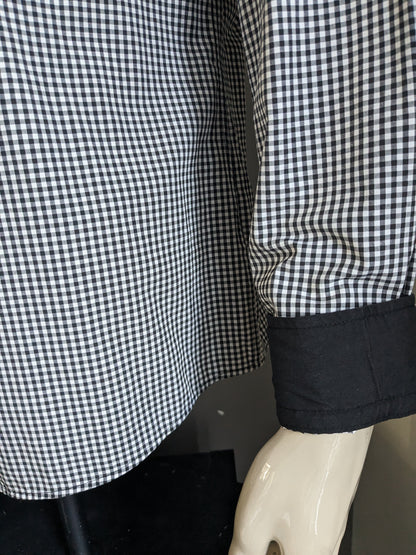 River Island Shirt. Black and white checkered. Size XL.