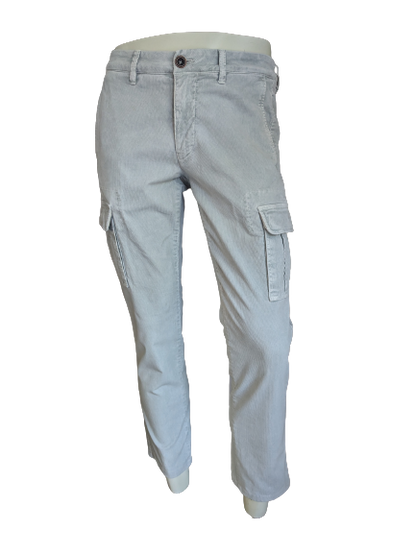 Artu Napoli Rib cargo pants. Light Grey colored. Size W31-L30. Stretch.