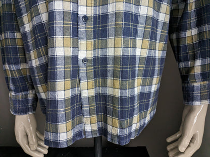 Great Stone Flannel Shirt. Blue Green White. Size XL.