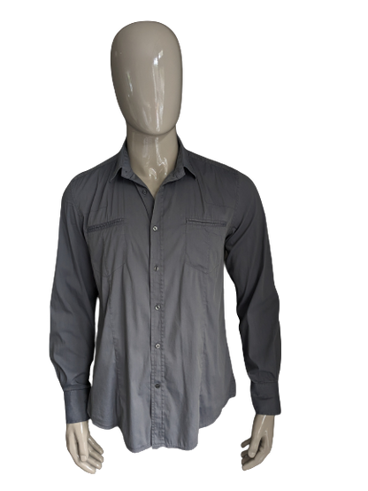 Shirt Antony Morato. Colorato grigio. Dimensione 52 / L. Allungamento.