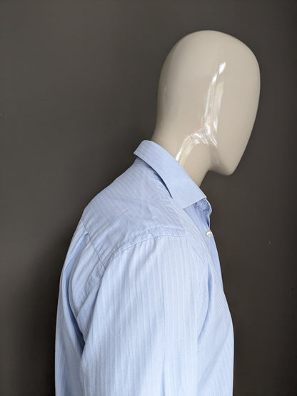 From linen shirt. Blue white striped. Size L. Type of cufflinks.