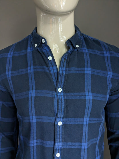 Hors de la chemise radar. Blue Black vérifié. Taille M.