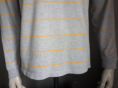 Charles Tyrwitt Polotrui. Gray yellow striped. Size M.