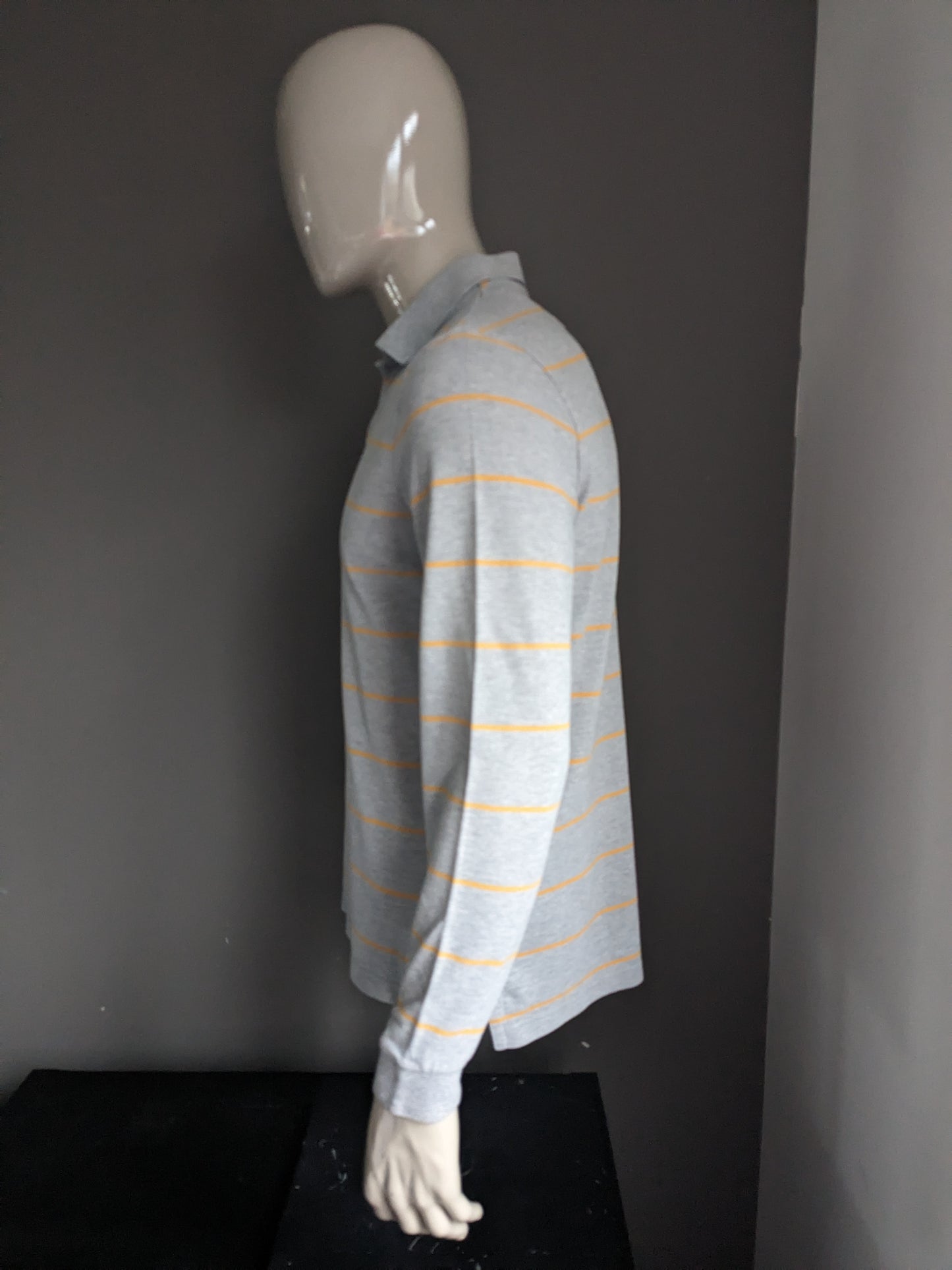 Charles Tyrwitt Polotrui. Gris jaune rayé. Taille M.