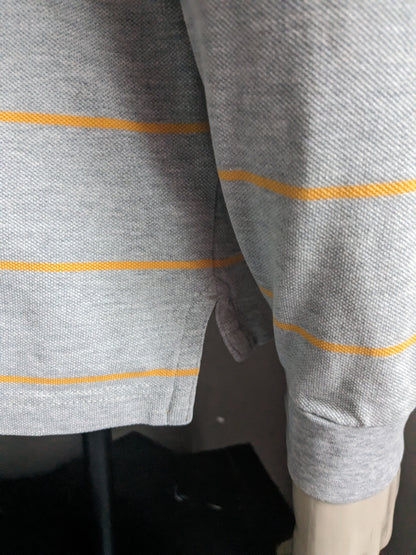 Charles Tyrwitt Polotrui. Gris jaune rayé. Taille M.