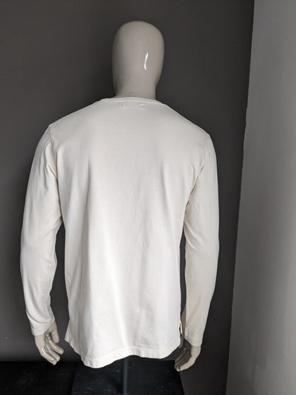 Lee Cooper "Roxy Club" Longsleeve. Beige mit Druck. Größe xl.