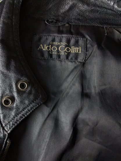 Vintage Aldo Colitti 80's - 90's Learn body warmer / waistcoat with inner pockets. Black. Size L.