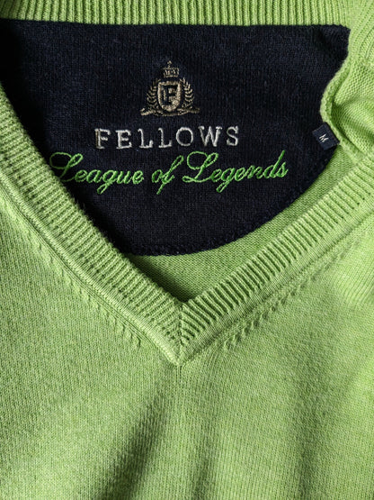 Fellows League of Legends V-neck Sweater. Green. Size M.