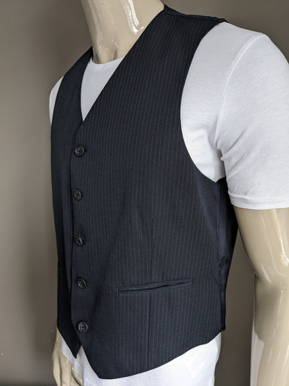 Waistcoat. Dark blue striped. Size 52 / L. #323.