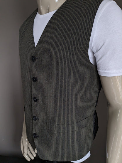 Gilet. Black gris rayé. Taille L. # 329.