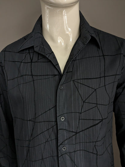 Cargo shirt. Black print. Size L.