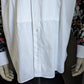 Vintage Moss Bross overhemd. Witte rouches en mouwen met engelen en rozenprint. Type Manchetknoop. Maat 2XL.