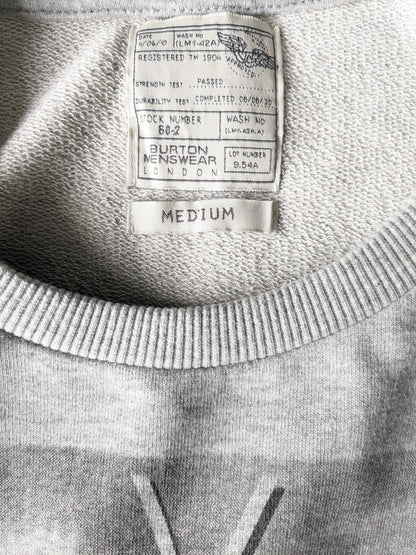 Burton London Menswear Casual Pullover. Grau gemischt. Größe M.