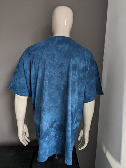 La camisa de montaña. Azul oscuro con estampado de locomotora. Tamaño 2xl / xxl.