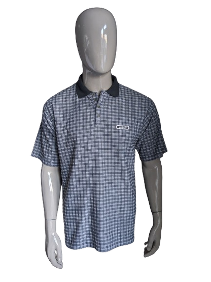 Vintage Budmil Polo. Black and white gray checked. Size L.