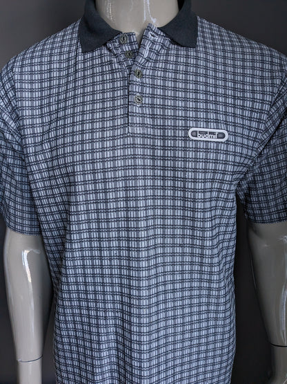 Vintage Budmil Polo. Black and white gray checked. Size L.