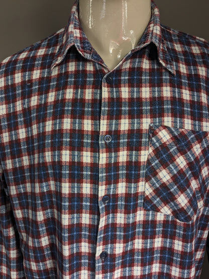 Camicia arkneys vintage flanellen. A scacchi bianchi rosso blu. Taglia XL.