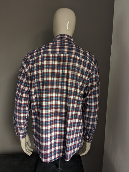 Camicia arkneys vintage flanellen. A scacchi bianchi rosso blu. Taglia XL.