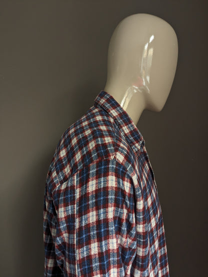 Camicia arkneys vintage flanellen. A scacchi bianchi rosso blu. Taglia XL.