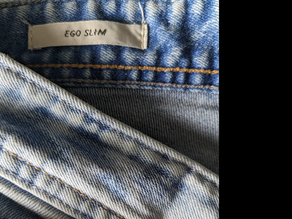 Chasin jeans. Blauw gemeleerd. Maat W32 - L32. Ego Slim. Stretch.