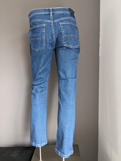 Jeans pionieristici. Colorato blu. Size W33 - L30. Mega flex. Digita Rando. stirata.