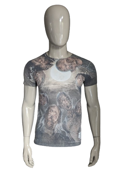 Original The Walking Dead shirt. Grijs Beige print. Maat XS.