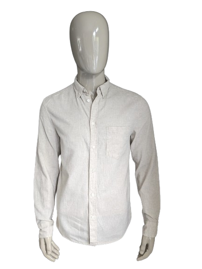 Camisa H&M. Beige mixto. Talla M.