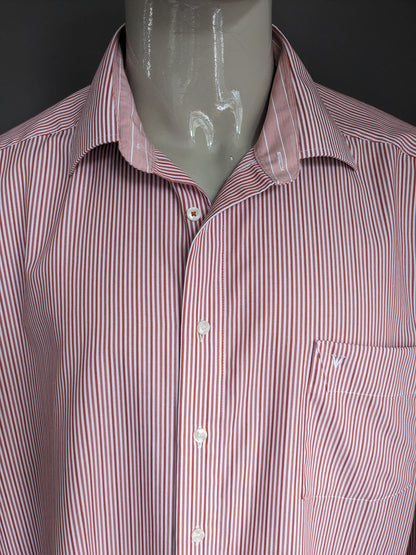 Marvelis shirt. Red white striped. Size 4XL / XXXXL. Comfort fit.